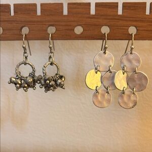 Silver Dangle Earrings Set